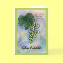 Chardonnay Wine Grape Greeting Card cards