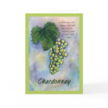 Chardonnay Wine Grape Greeting Card