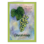 Chardonnay Wine Grape Greeting Card