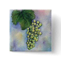 Chardonnay Wine Grapes Button by donnabellas Chardonnay Wine Grapes Button