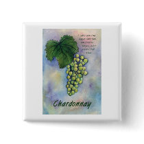 Chardonnay Wine Grapes & Description Button by donnabellas Chardonnay Wine Grapes & Description Button