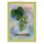 Chardonnay Wine Grapes & Description Card
