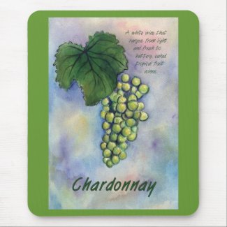 Chardonnay Wine Grapes & Description Mousepad mousepad