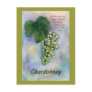 Chardonnay Wine Grapes & Description Postcard