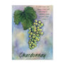 Chardonnay Wine Grapes & Description Postcard