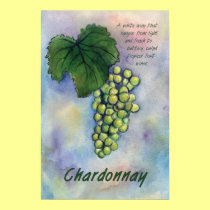Chardonnay Wine Grapes & Description Print posters
