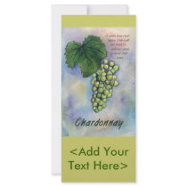 Chardonnay Wine Grapes & Description Rack Card rack cards