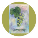 Chardonnay Wine Grapes & Description Sticker