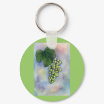 Chardonnay Wine Grapes Keychain by donnabellas Chardonnay Wine Grapes Keychain