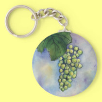 Chardonnay Wine Grapes Keychain keychains