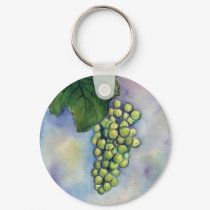 Chardonnay Wine Grapes Keychain by donnabellas Chardonnay Wine Grapes Keychain