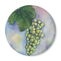 Chardonnay Wine Grapes Magnet by donnabellas Chardonnay Wine Grapes Magnet