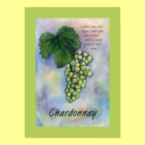 Chardonnay Wine Grapes Poster posters