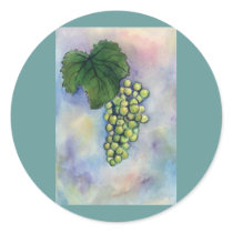 Chardonnay Wine Grapes Sticker by donnabellas Chardonnay Wine Grapes Sticker