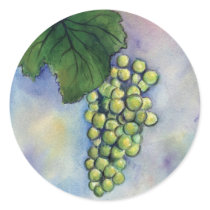Chardonnay Wine Grapes Sticker by donnabellas Chardonnay Wine Grapes Sticker