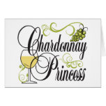 Chardonnay Wine Princess Card