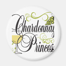Chardonnay Wine Princess Magnet