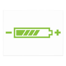 Charged - battery solar hybrid electric post cards