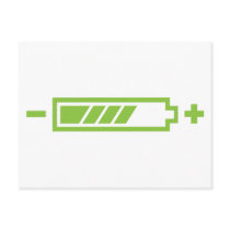 Charged - battery solar hybrid electric post cards