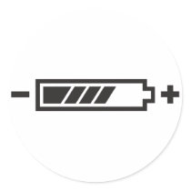 Charged - battery solar hybrid electric sticker