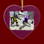 Charging Tigress Heart Ornament ornaments