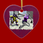 Charging Tigress Heart Ornament