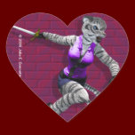 Charging Tigress Heart Sticker stickers