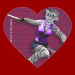 Charging Tigress Heart Sticker