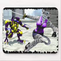 Charging Tigress Mousepad by aazari Charging Tigress Mousepad