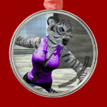 Charging Tigress Premium Round Ornament
