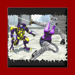 Charging Tigress Square Magnet