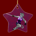Charging Tigress Star Ornament ornaments
