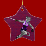 Charging Tigress Star Ornament