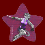 Charging Tigress Star Sticker stickers