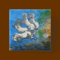 Chariot of Apollo - by Symbolist Odilon Redon buttons