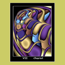 Chariot Tarot Card postcards