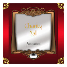 Charity Ball Red Invitation