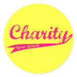 Charity Never Faileth LDS Relief Society Round Stickers