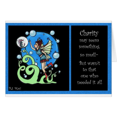 Charity never fails card