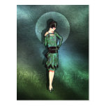 Charla - 1920s Fashion in Sage, Green and Aqua Post Card