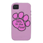 Charla de los rastros del perro al negro del rosa  iPhone 4 fundas