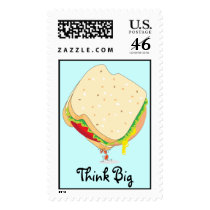 Charles Antlas™_Baloney Sandwich Think Big postage postage