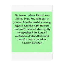 Charles Babbage quote Post Cards