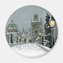 Charles Bridge Winter magnet