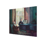 Charles Darwin and his wife at the Piano Gallery Wrap Canvas