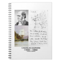 Charles Darwin (Darwin HMS Beagle Phylogenetics) Spiral Notebooks