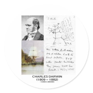 Charles Darwin (Darwin HMS Beagle Phylogenetics) sticker