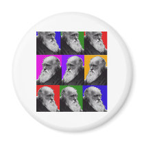 Charles Darwin POP ART T-Shirt and Gifts magnets by gailg1957 Charles Darwin POP ART T-Shirt and Gifts magnets