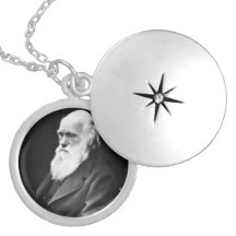 Charles Darwin Portrait Custom Necklace