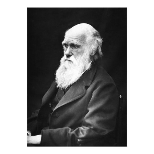 Charles Darwin Portrait Personalized Invites